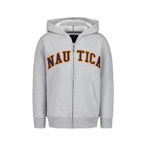 Image of Nautica Boys' Long Sleeve Fleece Full Zip Hoodie, Comfortable, Relaxed Fit