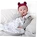 TINEASUR 1set Fashionable Newborn Photography Costume Bear Ear Hat and Lovely Suspenders Soft Breathable Hand-woven Outfit for Adorable Photo Sessions