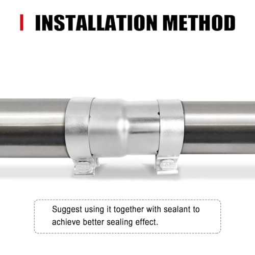 Peastorm 2.75 to 3 Inch Exhaust Adapter, 2.75" ID to 3" ID Exhaust Reducer Connector Pipe with Clamp by peastorm - Image 4