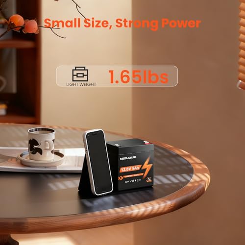 Image of 12V 5Ah LiFePO4 Lithium Battery, Built in 7A BMS,Low-Temp Protection, 3000+ Deep Cycle 12 Volt Lithium Batteries for Power Wheels, Small UPS, Security System, Ride on Toys