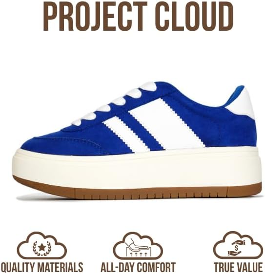 Project Cloud Fashion Platform Sneakers for Kids 2026 - Lightweight Memory Foam Insole Kids Shoes - Durable & Non-Slip Lace up Trendy Platform Kids Sneakers (Little Nita) - Image 4