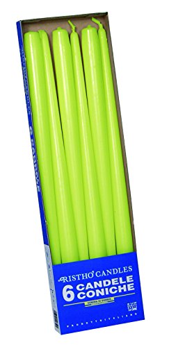 Cereria de Giorgio risthò Velas cónicas para candelabro (Cera, Verde Pop, 2.2 x 40 cm), 6 Unidad