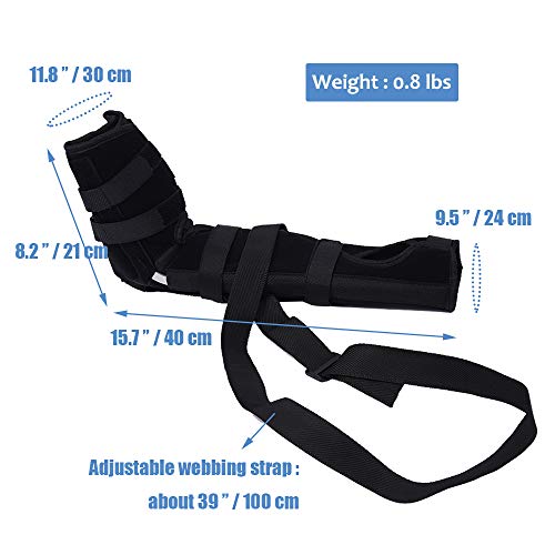 Arm Sling Shoulder Immobilizer Support Brace Rotator Cuff Sling Orthopedic Arm Elbow Fracture Stabilizer Splint for Women Men Injury, Post Surgery, Subluxation, Dislocation Pain Relief (M)
