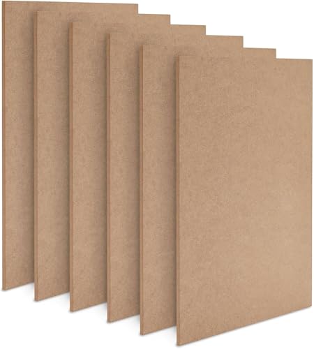 Image of 16 x 24 Inch Rectangle MDF Boards for DIY Art & Craft Projects | 17 mm Thick | Pack of 2 Unfinished MDF Sheets | Cliths