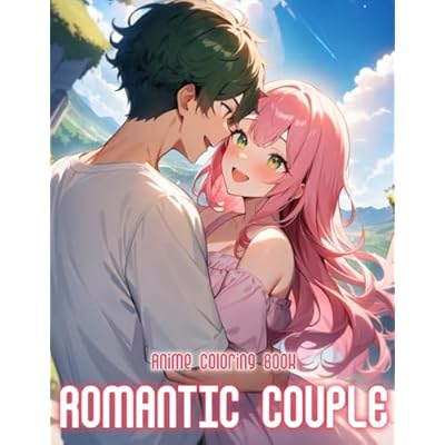 Romantic Anime Couple Coloring Book