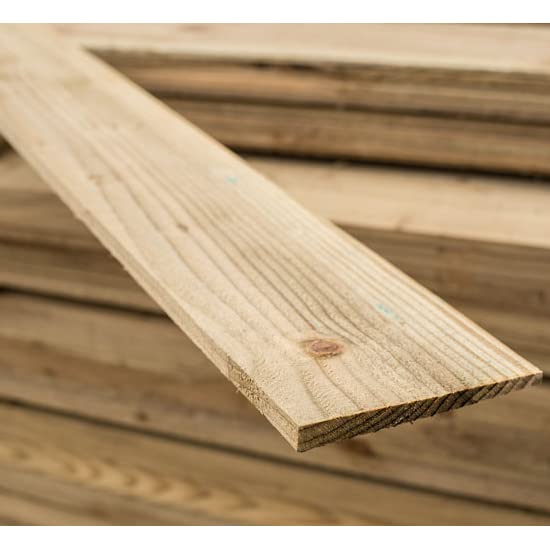 Pressure Treated Tanatone Brown 6ft Feather Edge Boards (125mm x 11mm x 1.83m) 6ft - Garden Fencing Feather Edge Boards - Heavy Duty Close Boards (45)