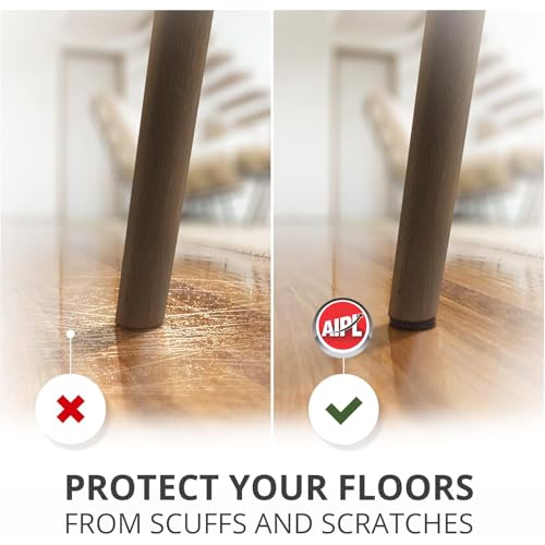 Image of AIPL Premium Furniture Pads Floor Protector - Chair Pads for Wood Floors - Best for Hardwood Floors - Protect Your Hard Floors - Pack of 3