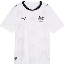 PUMA Kids Boys Egypt Crew Neck Short Sleeve Away Jersey Replica Casual - White