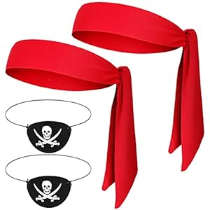 Zhanmai 4 Pcs Pirate Accessories Ha...