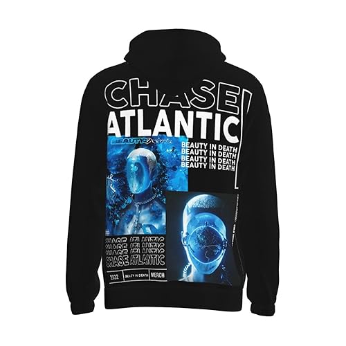 COIRBLISS Chase Atlantic Hoodie Men'S Pocket Sweatshirt Hooded Pullover Long Sleeve Shirt Fashion Warm Sweater Top2