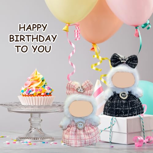 10 Pack Compatible for Labubu Clothes,17cm Doll Clothes Cute Outfits Stylish Accessories Designer Hat Dress Shirt Set Compatible for Labubu Birthday Party Decoration Gift (Adorable, 17cm) — view 4