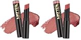 L.A. Girl Matte Flat Velvet Lipstick, Hush GLC813 (Pack of 2)