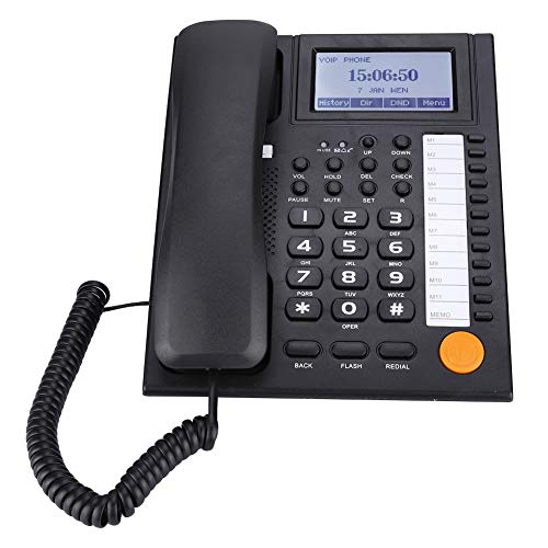 Corded Phone?Landline Telephone Corded/Cordless Speakerphone with Answering System and Caller ID/Call Waiting(Black)