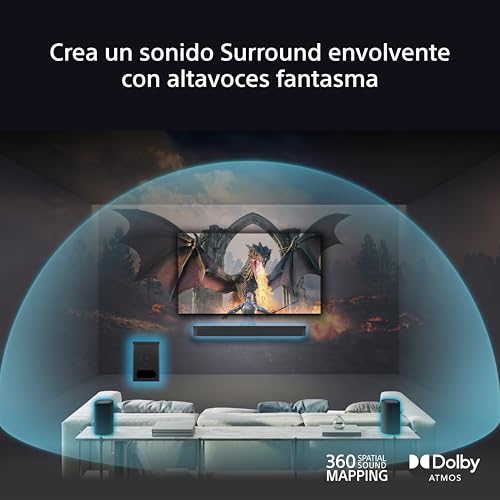 Sony BRAVIA Theatre SA-RS8 Altavoces Traseros inalámbricos, Sonido Surround,Spacial Mapping 360, Compatible con IMAX Enhanced,Funciona con Barras de Sonido y subwoofer, Fácil configuración y Control - imagen 4