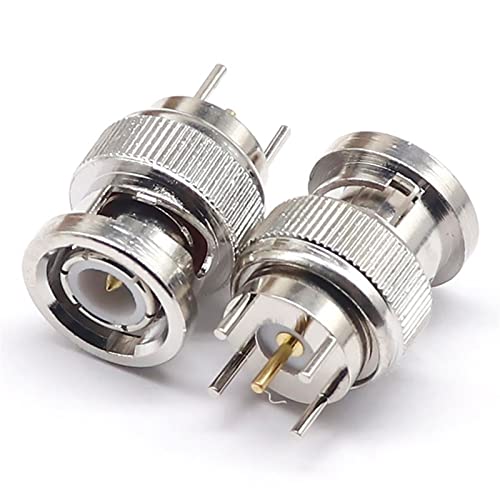 SMOKT BNC Connector P C B Welding Head Bnc Welding Plate Connector Four-Legged BNC Male BNC-KE Male Straight Plug 1Pcs