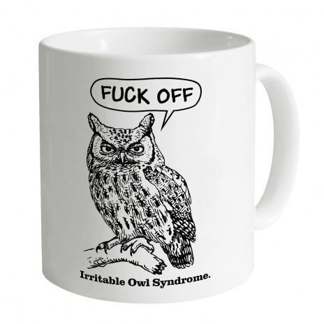 Irritable Owl Syndrome - Funny Rude Gift - Ceramic Photo Mug