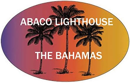 R and R Imports - Adhesivo ovalado con diseño de faro de Abaco