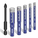 6 Pcs Diamond Drill Bit Set for Porcelain, Tile, Ceramic,...