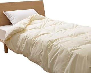 【春夏用】洗える！ 羽毛布団 ダウンケット シングル ホワイトダック 93% 0.4kg アイボリー [川村羽毛 山梨県 韮崎市 20743706]