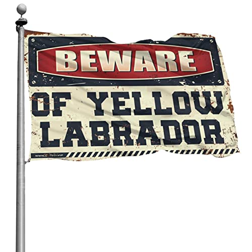 Drapeau labrador jaune pour habiller un grand mur vide de man cave ou de terrasse blanche