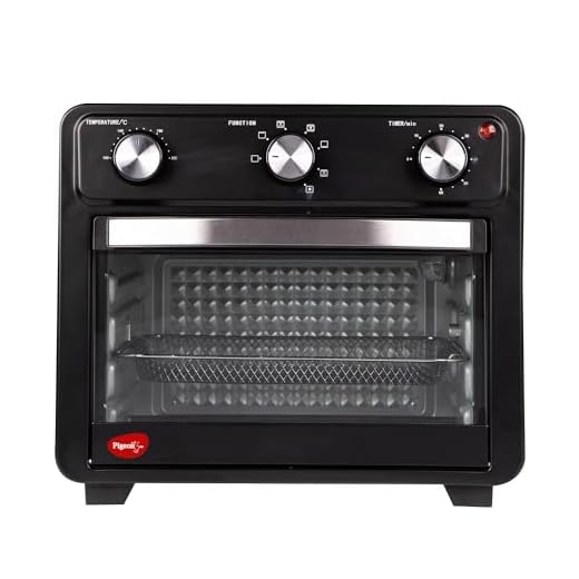 Pigeon by Stovekraft Air Fryer Oven 25L | 2-in-1 Appliance (OTG + Airfryer) | 1400 Watts | Air Fry, Bake, Broil, Toast, Defrost (Black) | Without Rotisserie