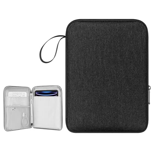 Image of ZORBES 12.9 inches Tablet Travel Bag for iPad Waterproof Travel Zipper Bag with Utility Mesh Pocket Travel Accessories Bag Universal Tablets Pad Organizer Bag, Black
