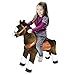 PonyCycle Riding Horse Toy Chocolate Brown Classic Model U with White Hoof Giddy up Pony Plush Toy Walking Animal Size 3 for Age 3-5 Years Ux321