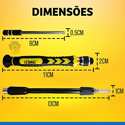 KIT COMPLETO DE CHAVES PARA ABRIR E REPARAR CELULAR COM 36 PEÇAS COM PINÇA E PALHETAS PARA IPHONE, I