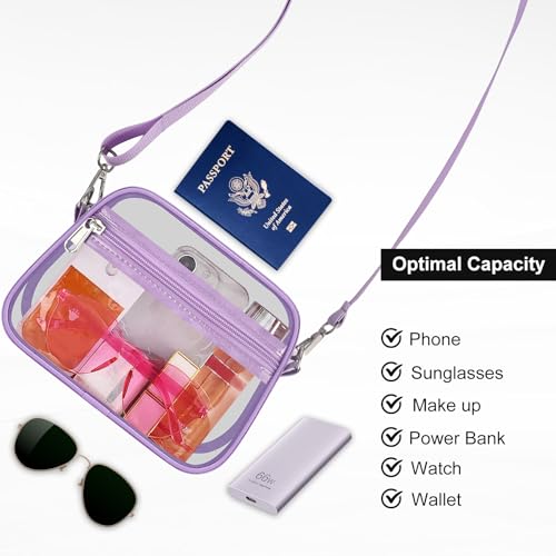 Image of USPECLARE Clear Bag for Stadium Events Clear Sports Fan Handbags Purses