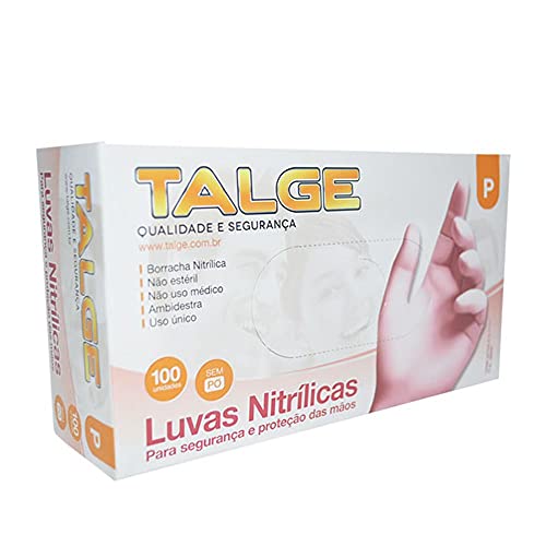 Talge Luva Nitrilica Rosa S 100Un, Talge