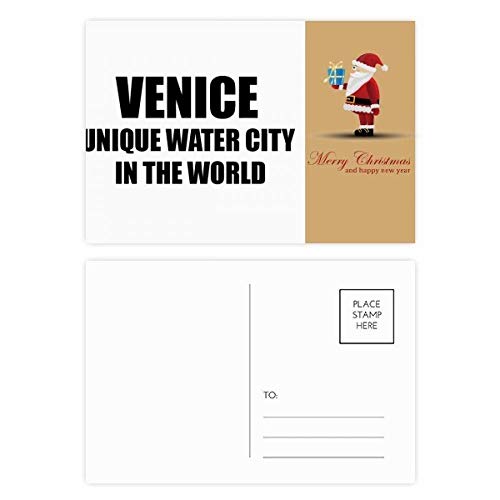 Cartes postales Père Noël Venise lot de 20 pour raviver la magie des vœux