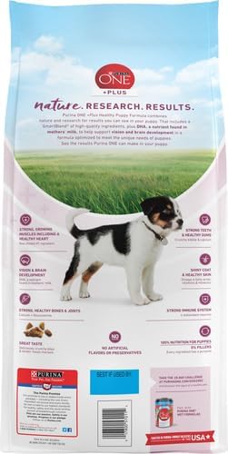Purina ONE Puppy Food High Protein Natural Ingredients Added Vitamins 8 lb Bag Pack of 2