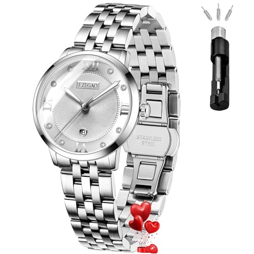 Montre analogique pour femme et accessoire étanche argent royal pour le quotidien