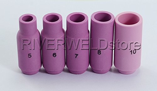 Miniatura 2 de Riverweld Tig Cuerpos De Pinza 10n30 10n31 10n32 10n28 406488 Boquilla De Alúmina Tapas Traseras Tig 57y02 57y03 57y04 Tamaño Surtido Ajuste Qq300 Sr Wp 17 18 26 Antorcha De Soldadura Tig 18 Piezas