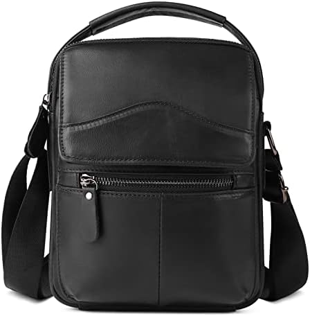 BAIGIO Men's Genuine Leather Shoulder Bag Briefcase Messenger CrossBody Handbag Satchel Travel bag 1 BAIGIO Men's Genuine Leather Shoulder Bag Briefcase Messenger CrossBody Handbag Satchel Travel bag