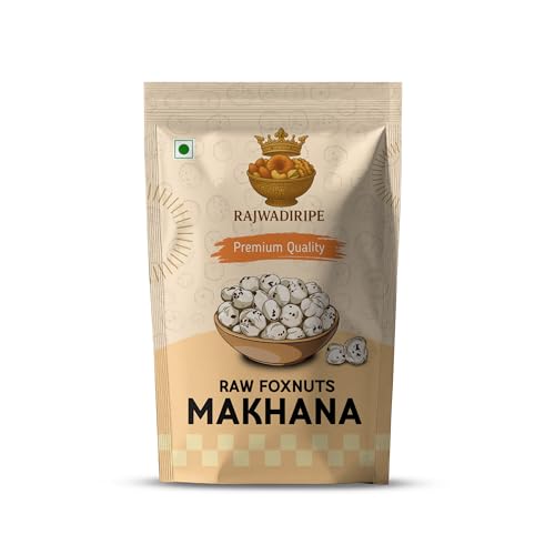Image of RAJWADIRIPE Fox Nuts (Lotus Seeds) | Jumbo Crunchy Makhana | Healthy Snack | Gluten Free | Low Fat | High Fiber | Perfect for Fasting & Daily Snacking (250 GM)