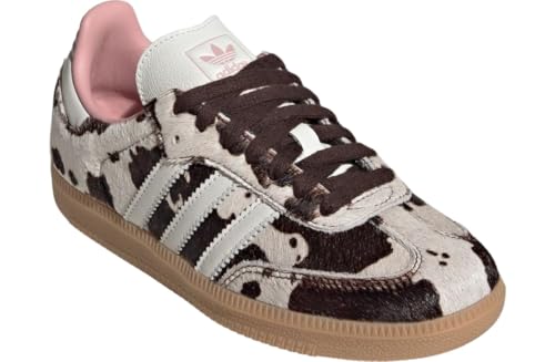 Adidas Samba OG W Cow Print Dark Brown Off White Women's Size 84
