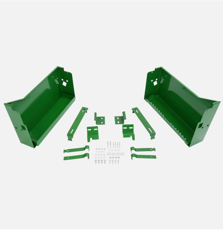 LH+RH Powder Coated Battery Box w/Bracket 4010 4020 4320 4520, Replacement for John DeereOEM