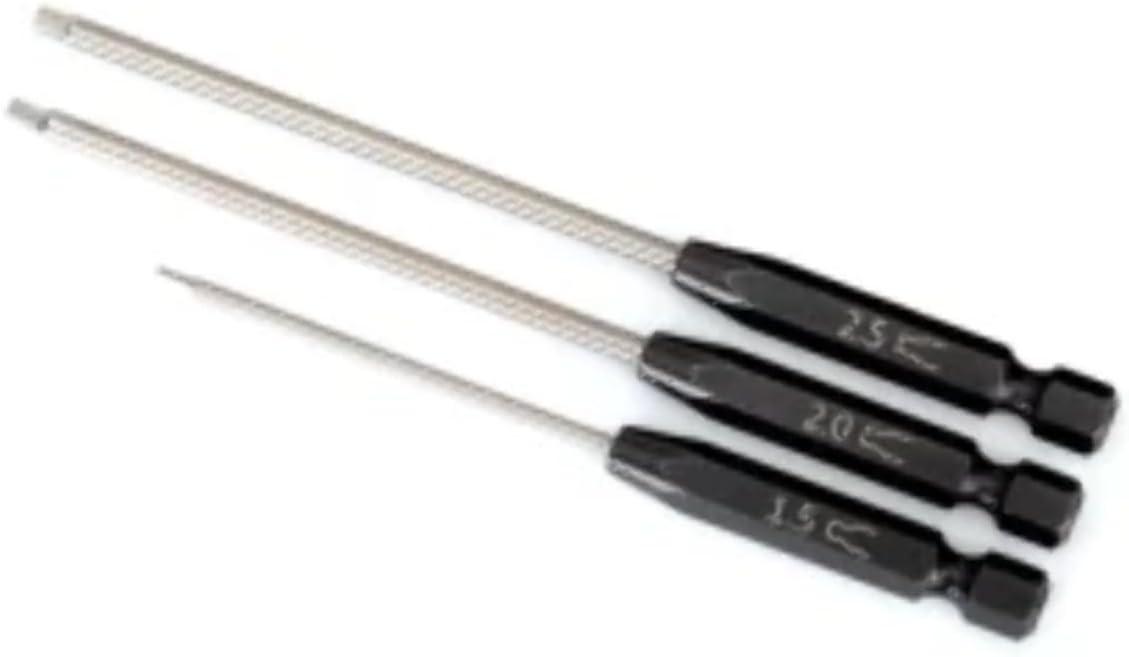Traxxas 8715 - Speed Bit Set, hex driver, 3-piece straight (1.5mm, 2.0mm, 2.5mm), 1/4' drive, Metric