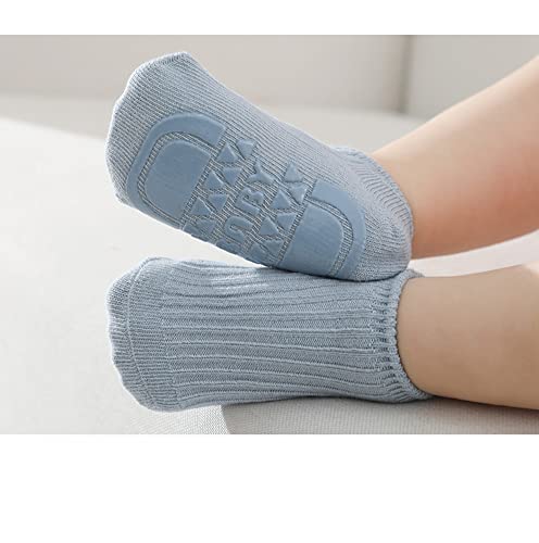 Qandsweet Baby Toddler Non-Slip Socks Unisex Silicone Grips Ankle Sock (1-3 Years, Mix 8 Pairs) #TOP4