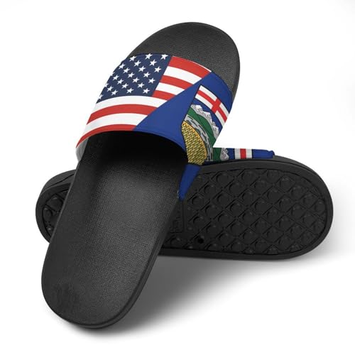 U.S. Alberta Flag House Sandals Non-Slip Bathroom Slippers Beach Summer Shoes for Men Women4
