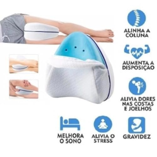 Almofada Para Pernas, Joelho, Anatômica Ortopédico, Alívio Dor, Ideal para Gravidez e Problemas nas