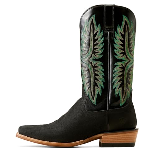 Ariat Mens Futurity Rider Embroidered Square Toe Pull On Casual Boots Mid Calf - Black2