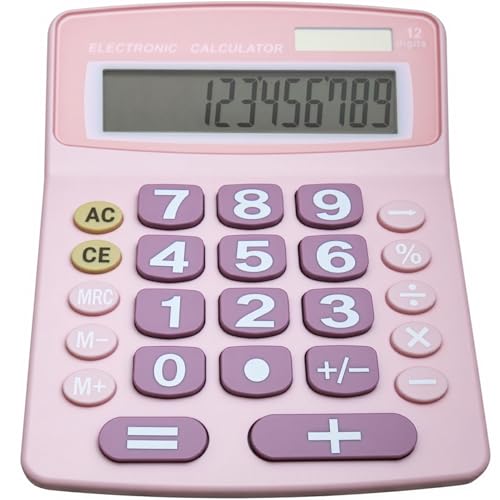 Lily' Home Jumbo 12 Digit with Solar Power, Large LCD