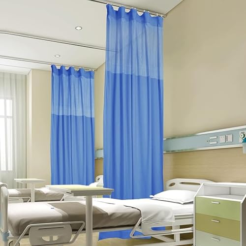 JTSMJQIE Medical Privacy Screen Room Divider Curtain with Flat Hooks, Hospital Curtain Hanging Medical Privacy Room Divider Cubicle Curtains Semi Sheer Curtains for Hospital