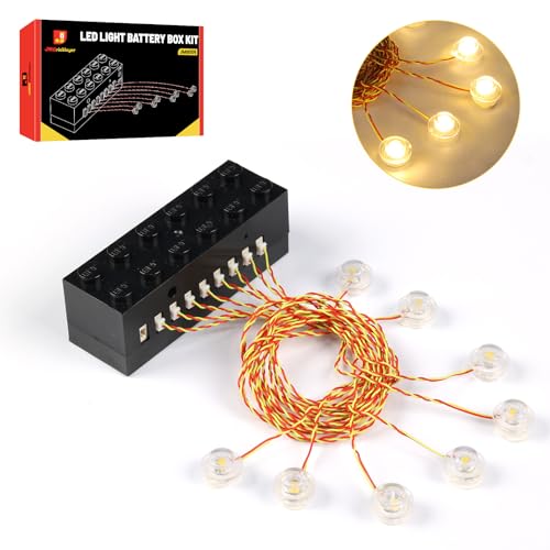 JMBricklayer LED Light Kit Building Blocks Set 2x6 Light Up Bricks with Light-Sensing Mode DIY Lighting Accessories Decoration Toys Compatible with Major Brands