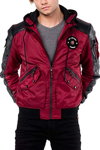 Cipo & Baxx Herren Bomberjacke College Jacke Biker Übergangsjacke Kapuze...