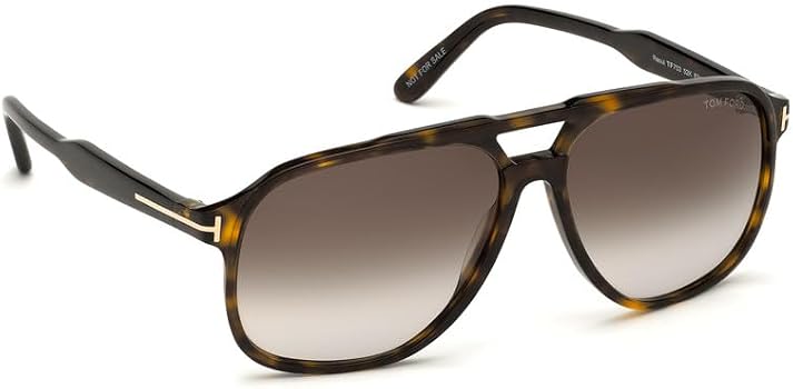 Tom Ford FT0753 52K Dark Havana FT0753 Pilot Sunglasses Lens