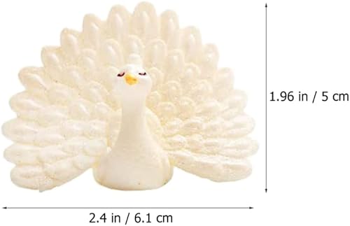 Miniatura 6 de Contenedores de vidrio para pájaros, 17 piezas, mini figuras de pavo real, jardines de hadas en miniatura, animales, paisaje, bricolaje, terrario,