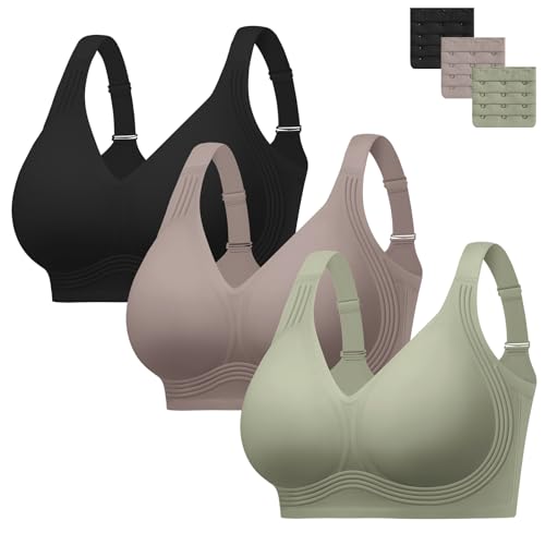 Image of HBselect Jelly Bras for Women No Underwire Plus Size Wireless Seamless Bras